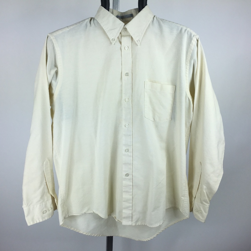 Andhurst Men's Size 17 Yellow Button Front